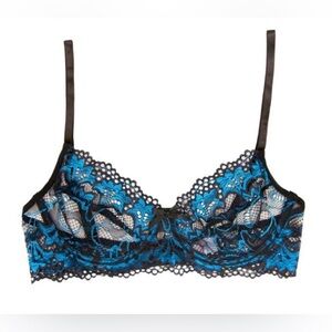 💥2/$33💥 Knotty Knickers Metallic Lace Blue Bralette